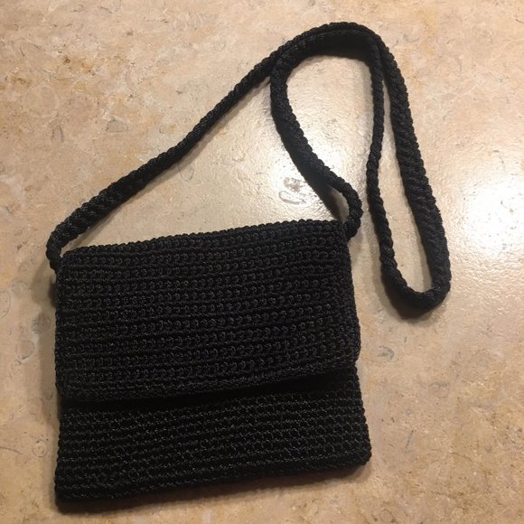 The Sak Woven Black Evening Bag - Picture 1 of 5